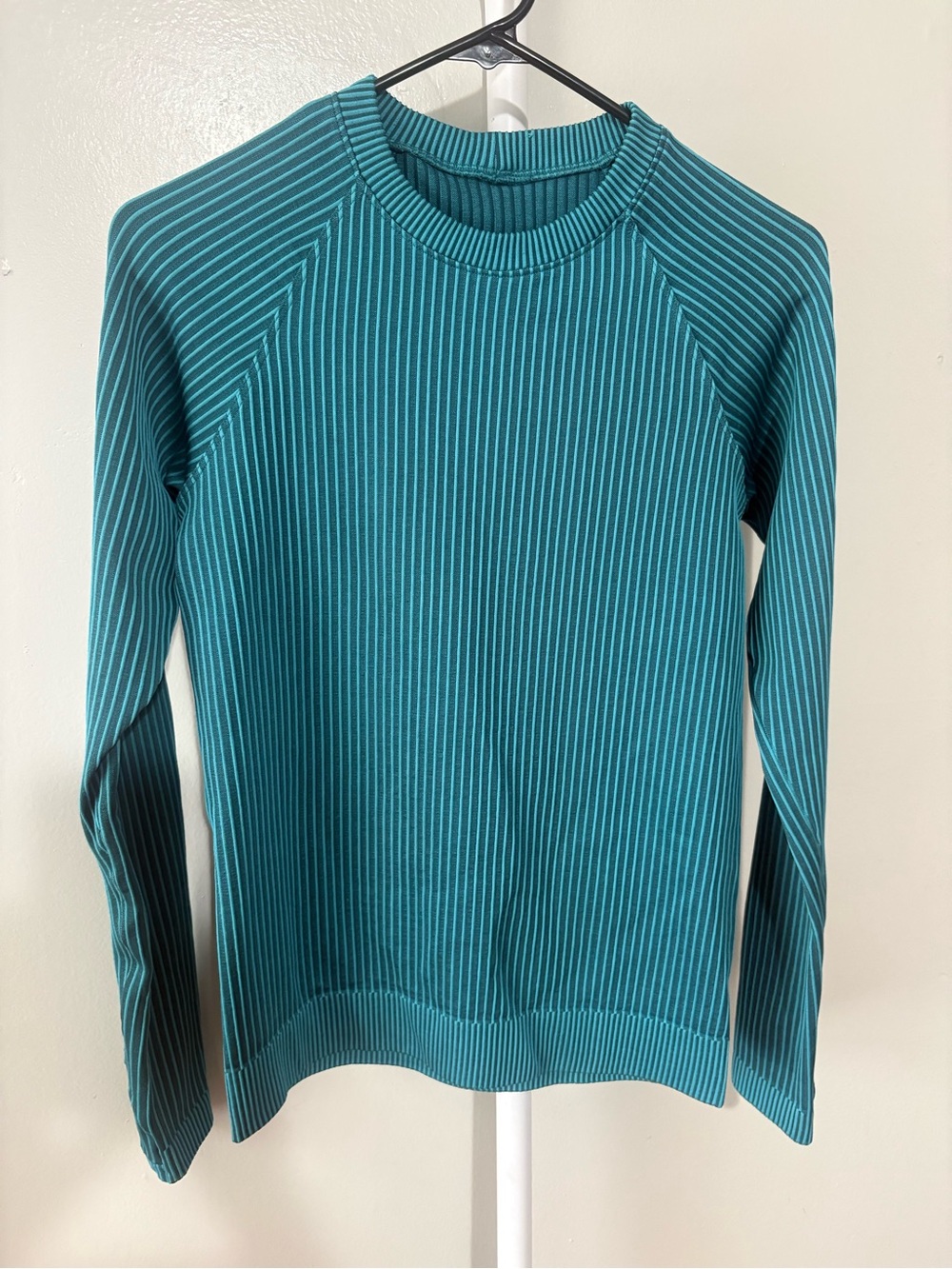 lululemon athletica Teal Ribbed Crewneck Sweater